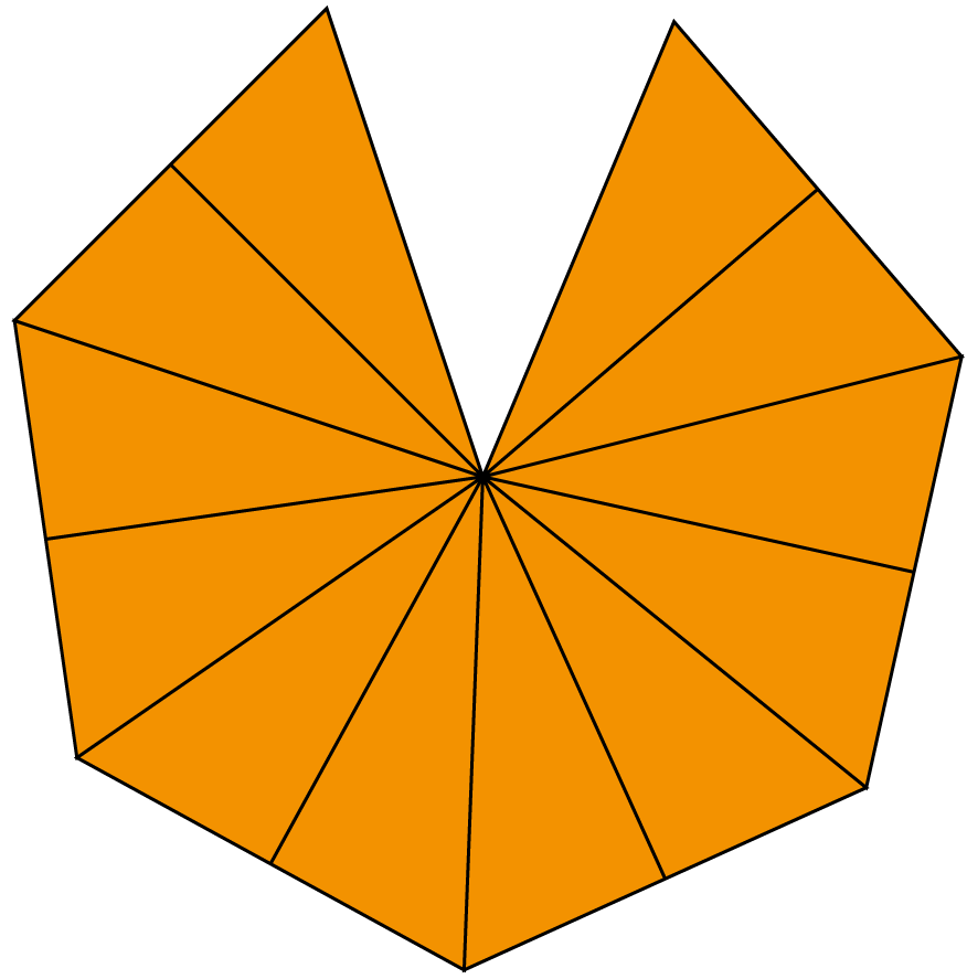 A layout of triangles